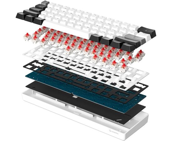 Клавіатура GamePro Genesis Infinity MK130BW Outemu Swithes USB White (MK130BW), зображення 4 Клавіатура GamePro Genesis Infinity MK130BW Outemu Swithes USB White (MK130BW), зображення 4
