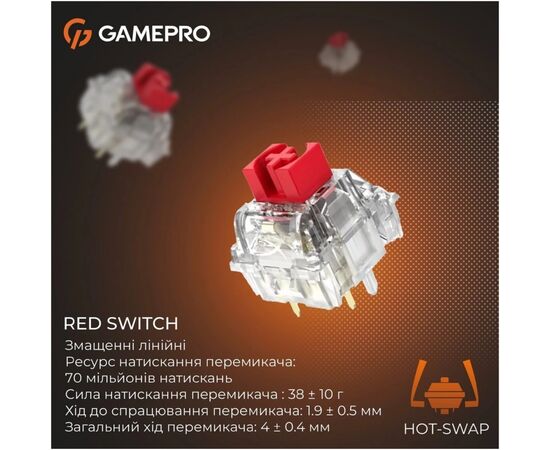 Клавіатура GamePro Genesis Silverlight MK116 USB UA Grey (MK116), зображення 9 Клавіатура GamePro Genesis Silverlight MK116 USB UA Grey (MK116), зображення 9