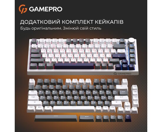Клавіатура GamePro Genesis Warden MK160P Outemu Swithes USB White-Grey (MK160P), зображення 10 Клавіатура GamePro Genesis Warden MK160P Outemu Swithes USB White-Grey (MK160P), зображення 10