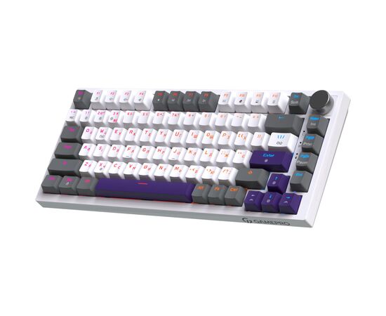 Клавіатура GamePro Genesis Warden MK160P Outemu Swithes USB White-Grey (MK160P), зображення 2 Клавіатура GamePro Genesis Warden MK160P Outemu Swithes USB White-Grey (MK160P), зображення 2