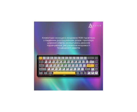 Клавіатура Ajazz AK680 MAX (8+8K) Magnetic Switch RGB Wireless/Bluetooth/USB Black (AK680-M-BGY-A), зображення 9 Клавіатура Ajazz AK680 MAX (8+8K) Magnetic Switch RGB Wireless/Bluetooth/USB Black (AK680-M-BGY-A), зображення 9