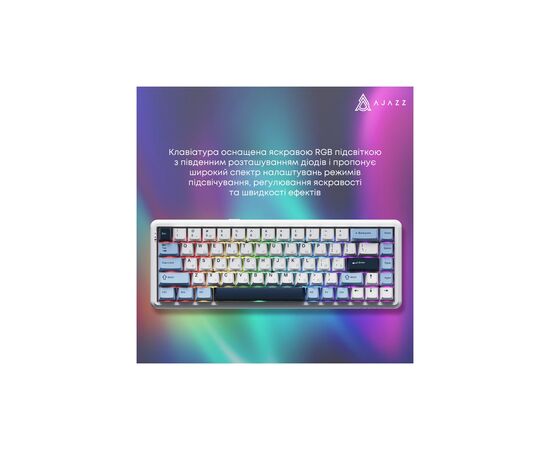 Клавіатура Ajazz AK680 MAX (8+8K) Magnetic Switch RGB Wireless/Bluetooth/USB White (AK680-M-BWD-A), зображення 9 Клавіатура Ajazz AK680 MAX (8+8K) Magnetic Switch RGB Wireless/Bluetooth/USB White (AK680-M-BWD-A), зображення 9