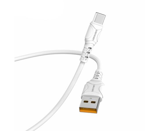 Дата кабель USB 2.0 AM to USB-C 1.0m 2.4A silicone white Denmen (DM-D06T-WH), зображення 2 Дата кабель USB 2.0 AM to USB-C 1.0m 2.4A silicone white Denmen (DM-D06T-WH), зображення 2