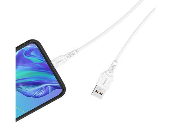 Дата кабель USB 2.0 AM to Micro 5P 1.0m 2.4A silicone white Denmen (DM-D06V-WH), зображення 2 Дата кабель USB 2.0 AM to Micro 5P 1.0m 2.4A silicone white Denmen (DM-D06V-WH), зображення 2