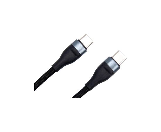 Дата кабель USB-C to USB-C 0.25m black Dengos (NTK-TC-TC-SHRT-BLACK), изображение 2