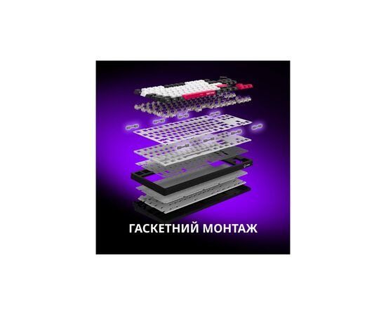 Клавиатура Lorgar KBP70TKLW Wireless TKL Mechanical Pro UA Black/Red (LRG-KBP70TKLW-BK-US), изображение 10 Клавиатура Lorgar KBP70TKLW Wireless TKL Mechanical Pro UA Black/Red (LRG-KBP70TKLW-BK-US), изображение 10