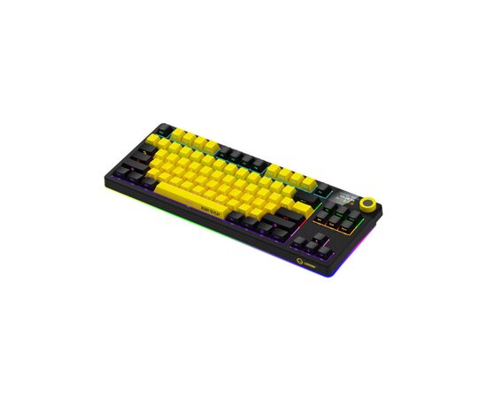 Клавиатура Lorgar KBP70TKLW Wireless TKL Mechanical Pro UA Black/Yellow (LRG-KBP70TKLW-YL-US), изображение 2 Клавиатура Lorgar KBP70TKLW Wireless TKL Mechanical Pro UA Black/Yellow (LRG-KBP70TKLW-YL-US), изображение 2