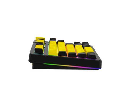 Клавиатура Lorgar KBP70TKLW Wireless TKL Mechanical Pro UA Black/Yellow (LRG-KBP70TKLW-YL-US), изображение 5 Клавиатура Lorgar KBP70TKLW Wireless TKL Mechanical Pro UA Black/Yellow (LRG-KBP70TKLW-YL-US), изображение 5