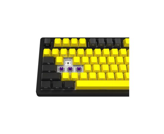 Клавиатура Lorgar KBP70TKLW Wireless TKL Mechanical Pro UA Black/Yellow (LRG-KBP70TKLW-YL-US), изображение 6 Клавиатура Lorgar KBP70TKLW Wireless TKL Mechanical Pro UA Black/Yellow (LRG-KBP70TKLW-YL-US), изображение 6