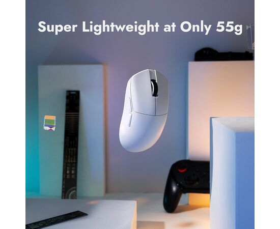Мышка Lemokey G1 USB-A/USB-C/Wireless 8K White (G1-A2), изображение 3 Мышка Lemokey G1 USB-A/USB-C/Wireless 8K White (G1-A2), изображение 3