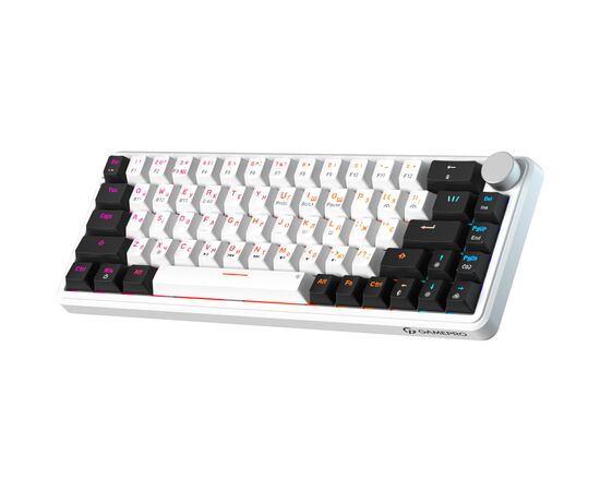 Клавіатура GamePro Asgard Valhalla MK210W Pro 65 RGB Wireless/Bluetooth/USB White (MK210W Pro), зображення 3 Клавіатура GamePro Asgard Valhalla MK210W Pro 65 RGB Wireless/Bluetooth/USB White (MK210W Pro), зображення 3