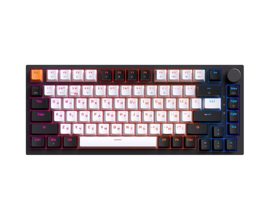 Клавіатура GamePro Asgard Valhalla MK160B Pro 75 RGB Wireless/Bluetooth/USB Black (MK160B Pro), зображення 2 Клавіатура GamePro Asgard Valhalla MK160B Pro 75 RGB Wireless/Bluetooth/USB Black (MK160B Pro), зображення 2