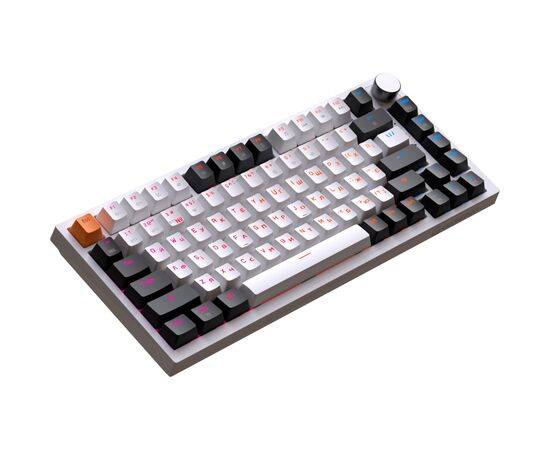 Клавіатура GamePro Asgard Valhalla MK160W Pro 75 RGB Wireless/Bluetooth/USB White (MK160W Pro), зображення 3 Клавіатура GamePro Asgard Valhalla MK160W Pro 75 RGB Wireless/Bluetooth/USB White (MK160W Pro), зображення 3