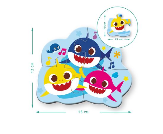 Пазл DoDo 2-3-4 элемента Baby Shark (200587), изображение 4 Пазл DoDo 2-3-4 элемента Baby Shark (200587), изображение 4