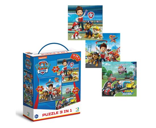 Пазл DoDo 3 в 1 Paw Patrol. Готовы к работе (200579), изображение 2 Пазл DoDo 3 в 1 Paw Patrol. Готовы к работе (200579), изображение 2