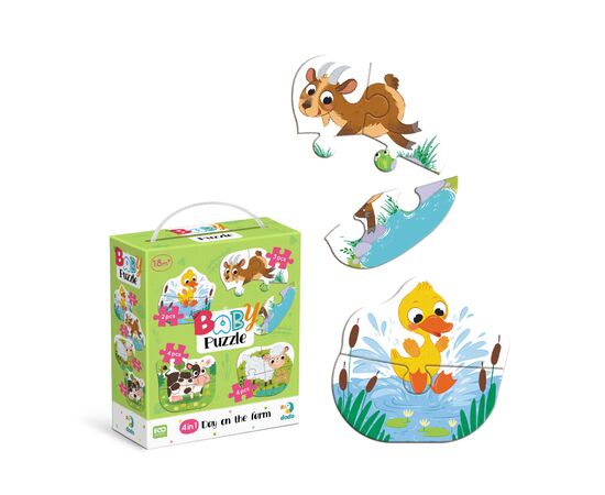 Пазл DoDo 4 в 1 Baby puzzle. День на ферме (300687), изображение 2 Пазл DoDo 4 в 1 Baby puzzle. День на ферме (300687), изображение 2