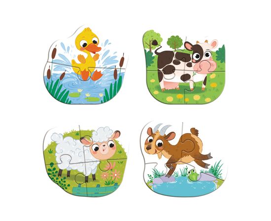 Пазл DoDo 4 в 1 Baby puzzle. День на ферме (300687), изображение 3 Пазл DoDo 4 в 1 Baby puzzle. День на ферме (300687), изображение 3