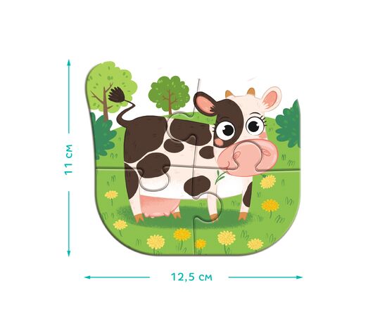 Пазл DoDo 4 в 1 Baby puzzle. День на ферме (300687), изображение 5 Пазл DoDo 4 в 1 Baby puzzle. День на ферме (300687), изображение 5