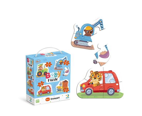 Пазл DoDo 4 в 1 Baby puzzle. Транспорт (300685), изображение 2 Пазл DoDo 4 в 1 Baby puzzle. Транспорт (300685), изображение 2