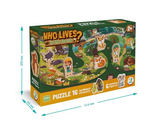 Пазл DoDo Хто живе в лісі? (300608), зображення 5 Пазл DoDo Хто живе в лісі? (300608), зображення 5