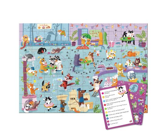 Пазл DoDo Шукай та знаходь Котяче кафе, 100 елементів (300667), зображення 3 Пазл DoDo Шукай та знаходь Котяче кафе, 100 елементів (300667), зображення 3