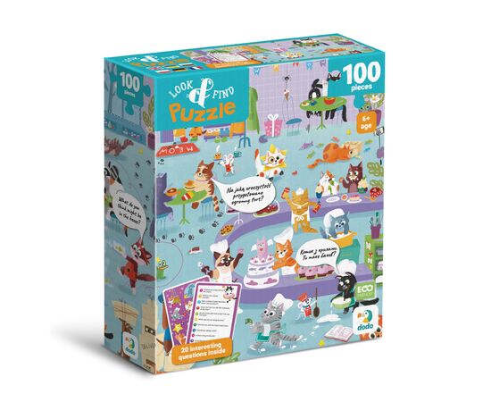 Пазл DoDo Шукай та знаходь Котяче кафе, 100 елементів (300667)