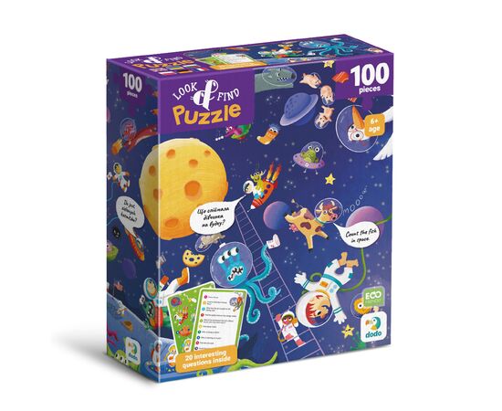 Пазл DoDo Шукай та знаходь Шалений космос, 100 елементів (300668)