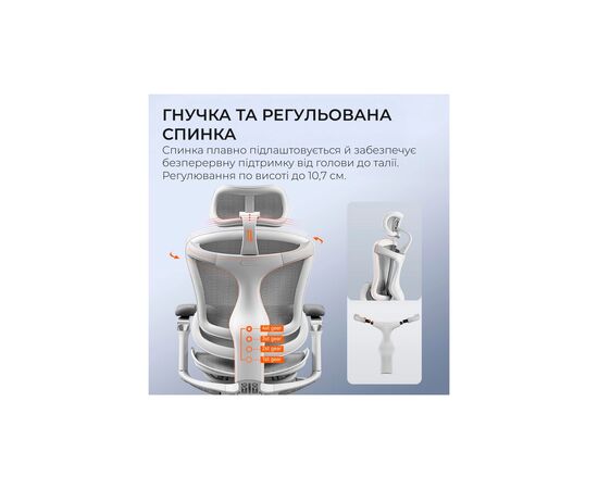 Офисное кресло Sihoo DORO C300 Pro Mesh White (DORO-C300-PRO-M102), изображение 10 Офисное кресло Sihoo DORO C300 Pro Mesh White (DORO-C300-PRO-M102), изображение 10