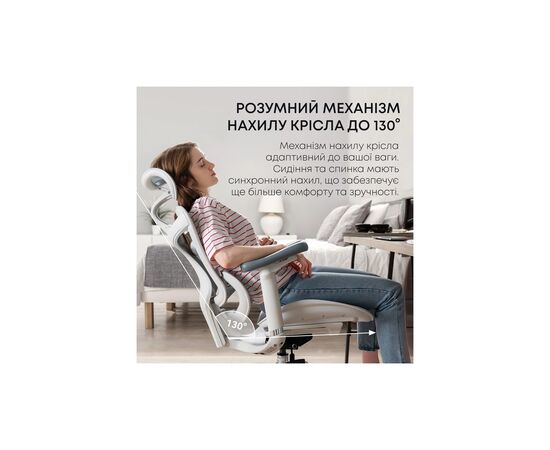 Офисное кресло Sihoo DORO C300L Mesh White (DORO-C300L-A3-102), изображение 10 Офисное кресло Sihoo DORO C300L Mesh White (DORO-C300L-A3-102), изображение 10