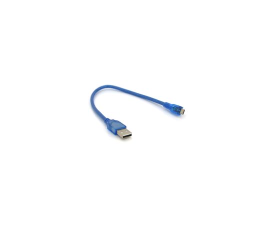 Дата кабель USB 2.0 AM to Micro 5P 0.3m blue Voltronic (YT-AM/Mc-0.3B/05425)