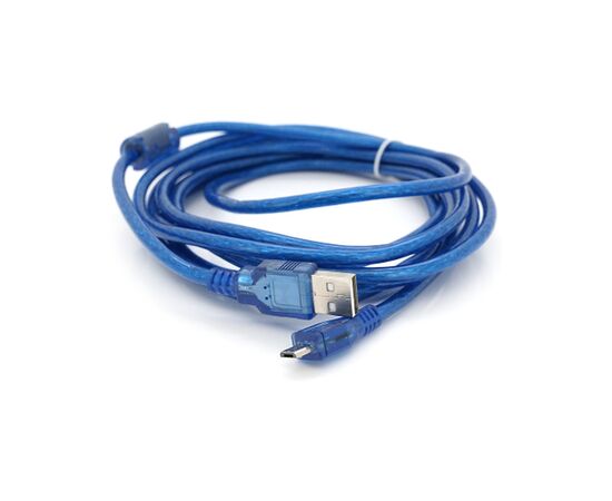 Дата кабель USB 2.0 AM to Micro 5P 3.0m blue Voltronic (YT-AM/Mc-3B/02140)