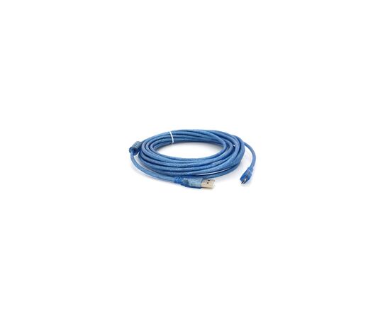 Дата кабель USB 2.0 AM to Micro 5P 5.0m blue Voltronic (YT-AM/Mc-5B/05424)
