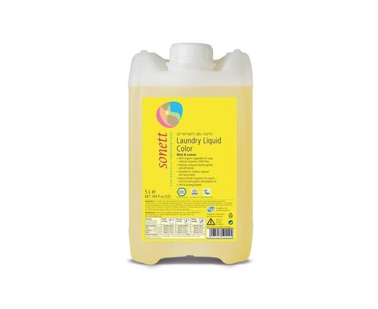Гель для прання Sonett Mint&Lemon Органічний концентрат Для кольорових тканин 5 л (4007547504424)