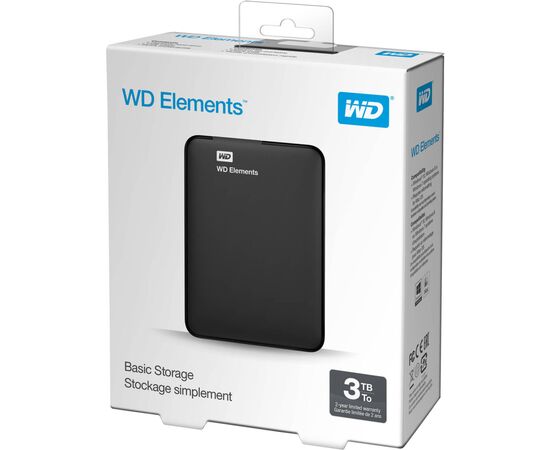 Внешний жесткий диск 2.5" 3TB OEM WD (WDBU6Y0030BBK-WESN), изображение 6 Внешний жесткий диск 2.5" 3TB OEM WD (WDBU6Y0030BBK-WESN), изображение 6