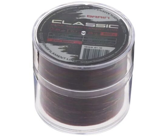 Леска Brain Classic Carp Line (dark brown) 600m 0.35mm 25lb 10.7kg (1858.81.16), изображение 2