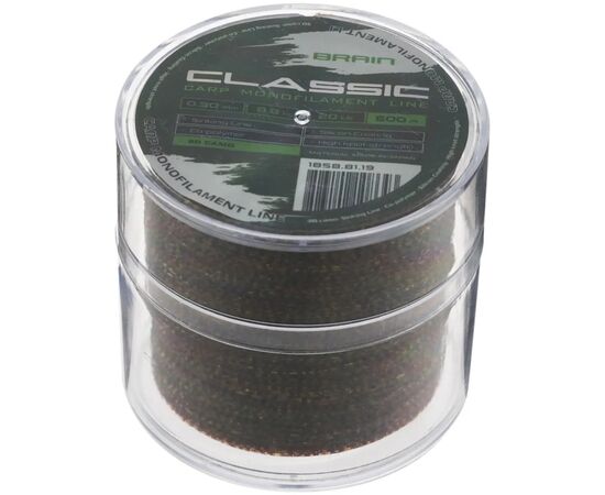 Волосінь Brain Classic Carp Line 3D (camo) 600m 0.30mm 20lb 8.8kg (1858.81.19), зображення 2 Волосінь Brain Classic Carp Line 3D (camo) 600m 0.30mm 20lb 8.8kg (1858.81.19), зображення 2
