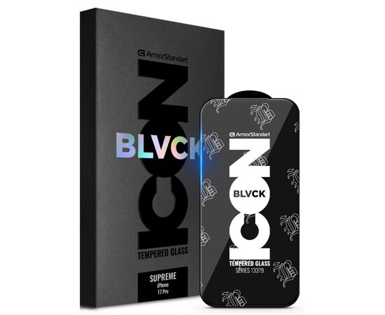 Стекло защитное Armorstandart Supreme Black Icon Apple iPhone 17 Pro (ARM86400)