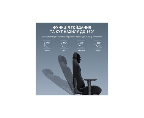Кресло игровое Anda Seat Luna Pro Fabric Size L Dark Gray (AD18T-44-GB-F), изображение 11 Кресло игровое Anda Seat Luna Pro Fabric Size L Dark Gray (AD18T-44-GB-F), изображение 11