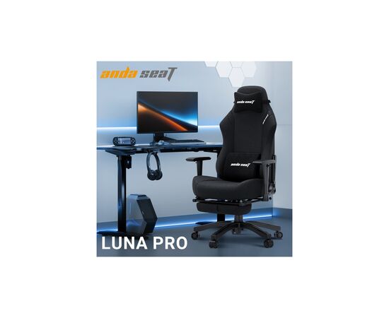 Кресло игровое Anda Seat Luna Pro Fabric Size L Dark Gray (AD18T-44-GB-F), изображение 7 Кресло игровое Anda Seat Luna Pro Fabric Size L Dark Gray (AD18T-44-GB-F), изображение 7