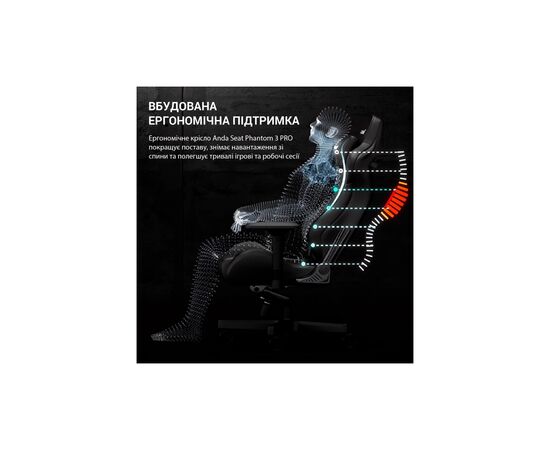 Кресло игровое Anda Seat Phantom 3 Pro Fabric Size L Dark Gray (AD18YC-06-GB-F), изображение 12 Кресло игровое Anda Seat Phantom 3 Pro Fabric Size L Dark Gray (AD18YC-06-GB-F), изображение 12