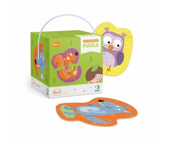 Пазл DoDo 2-3-4 элементы Лесные животные (300195), изображение 2 Пазл DoDo 2-3-4 элементы Лесные животные (300195), изображение 2