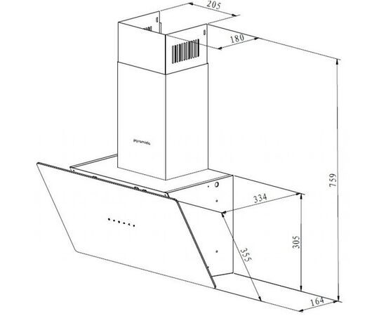 Вытяжка кухонная Pyramida NRX2-60 IV, изображение 6 Вытяжка кухонная Pyramida NRX2-60 IV, изображение 6