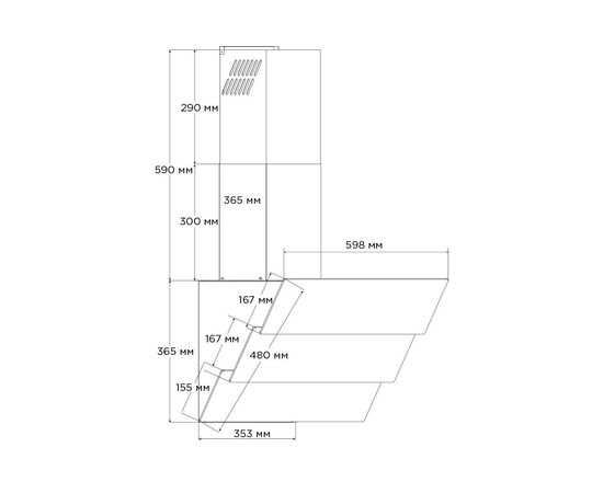 Вытяжка кухонная Pyramida ND 855 WH, изображение 12 Вытяжка кухонная Pyramida ND 855 WH, изображение 12