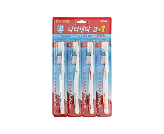 Зубная щетка Lion Dr. Sedoc Super Slim для слабых десен 3+1 шт. (8806325602996) Зубная щетка Lion Dr. Sedoc Super Slim для слабых десен 3+1 шт. (8806325602996)