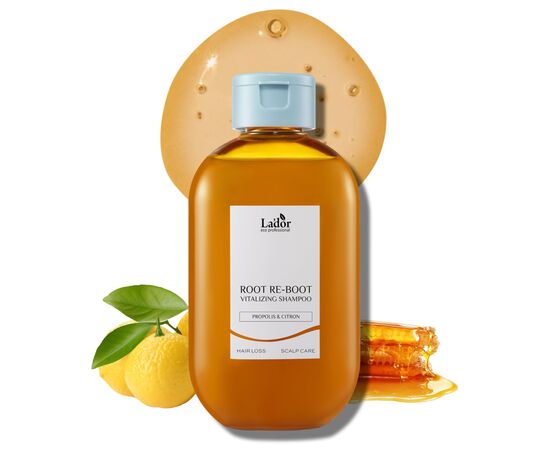 Шампунь La'dor Root Re-Boot Vitalizing Shampoo з прополісом і цитроном 300 мл (8808033022264), зображення 2