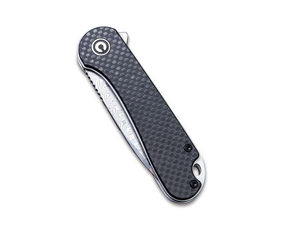 Нож Civivi Elementum, Damascus, Carbon Fiber/G10 (C907DS), изображение 8 Нож Civivi Elementum, Damascus, Carbon Fiber/G10 (C907DS), изображение 8