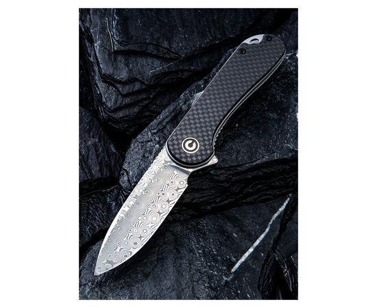 Нож Civivi Elementum, Damascus, Carbon Fiber/G10 (C907DS), изображение 9 Нож Civivi Elementum, Damascus, Carbon Fiber/G10 (C907DS), изображение 9