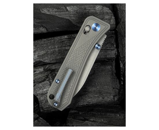 Нож Weknife Bougie Banter, Stonewash, титан (WE24009-2), изображение 2 Нож Weknife Bougie Banter, Stonewash, титан (WE24009-2), изображение 2