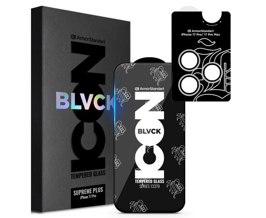 Стекло защитное Armorstandart Supreme Plus Black Icon Apple iPhone 17 Pro (ARM86403) Стекло защитное Armorstandart Supreme Plus Black Icon Apple iPhone 17 Pro (ARM86403)