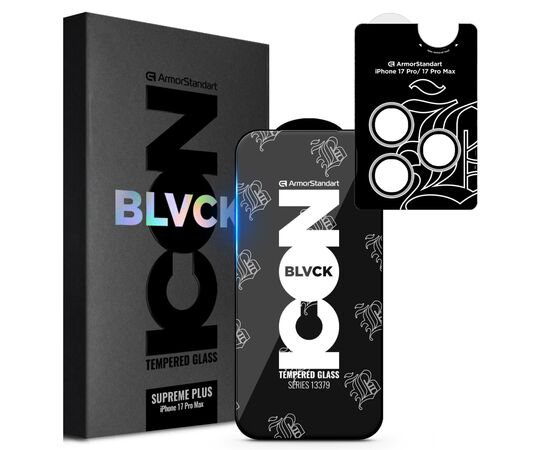 Стекло защитное Armorstandart Supreme Plus Black Icon Apple iPhone 17 Pro Max (ARM86404) Стекло защитное Armorstandart Supreme Plus Black Icon Apple iPhone 17 Pro Max (ARM86404)